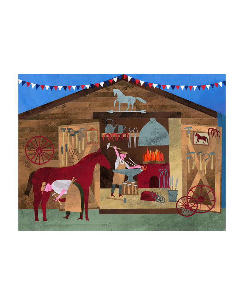 The Farrier (Original Framed Collage)