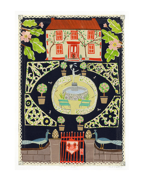 The Formal Garden (Original Collage Framed)