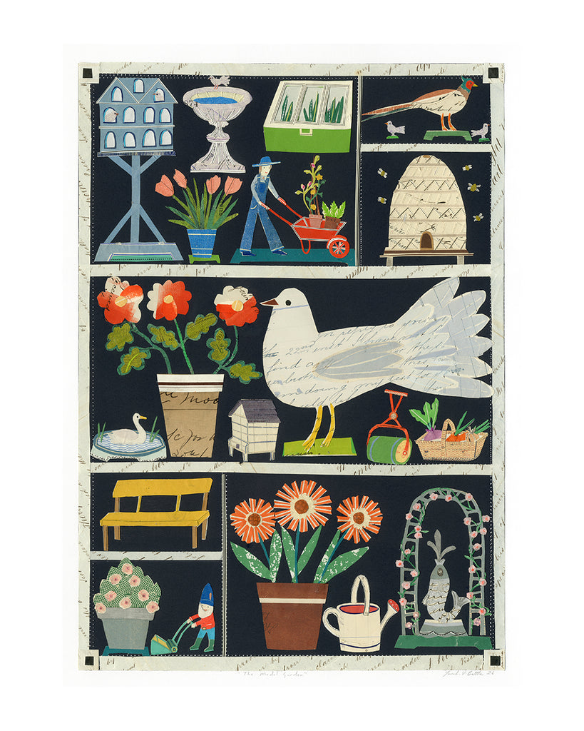 The Model Garden (Original Collage Framed)