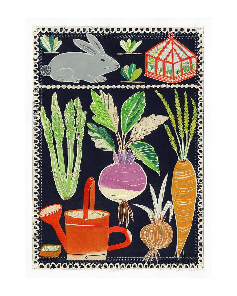 The Vegetable Garden (Original Collage Framed)