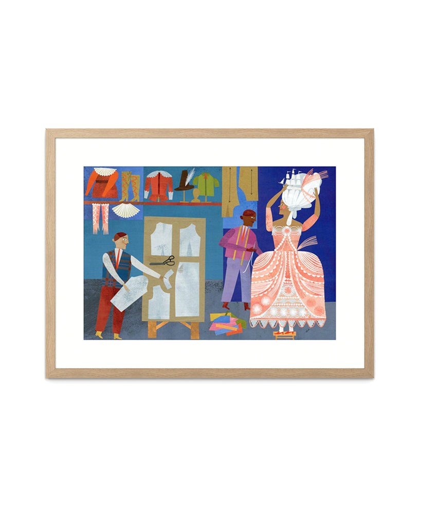 At The Costumiers (Original Framed Collage)