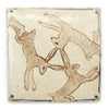 Three Tapestry Hares (Handmade Tile)