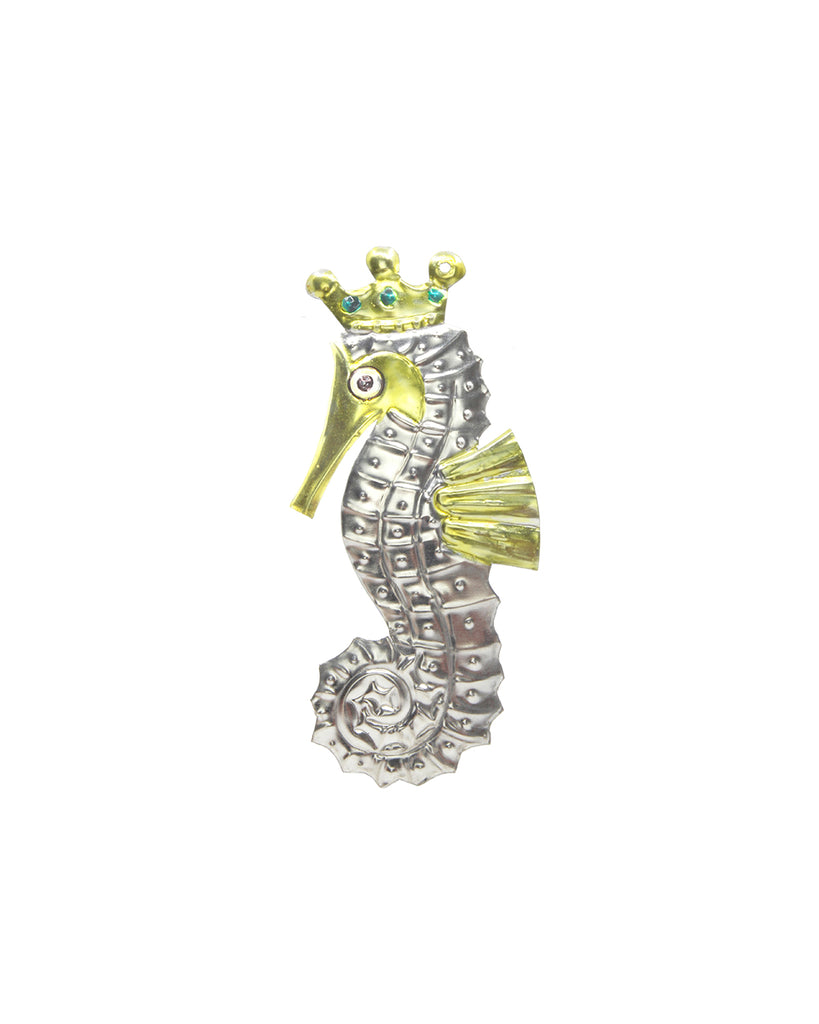 Tin Decoration Crowned Seahorse