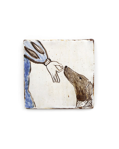 Titbit for the Hound (Handmade Tile)