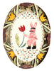 Tulips & Rabbits (Handmade Plate)