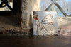 Two White Tapestry Hounds on the leash (Handmade Tile)