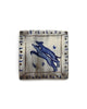 Two Leaping Hounds (Blue) (Handmade Tile)