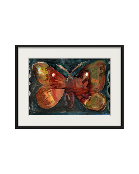 Vapourer Moth (Original Framed Painting)