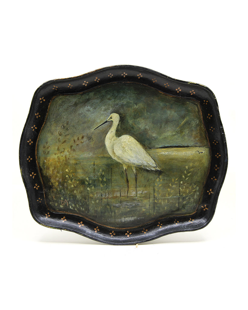 Little Egret (Hand Painted Tray)