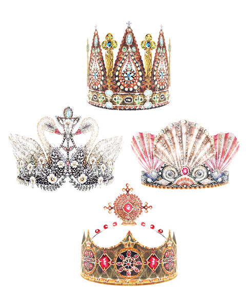 FEAST OF CROWNS Pop Out Crowns (set of 4)