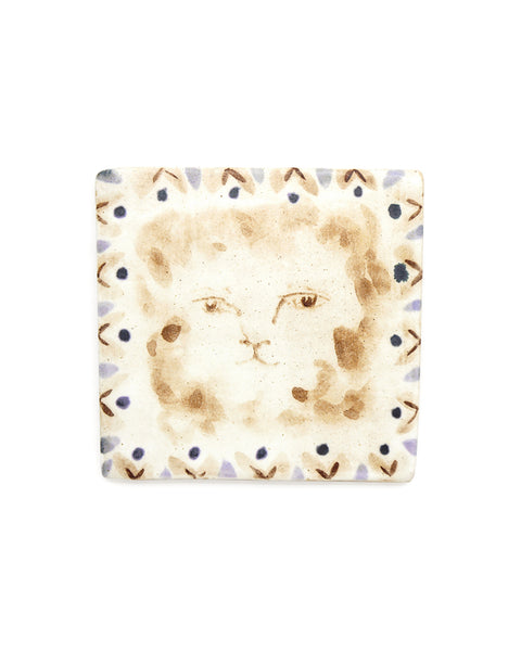 Whimsical Medieval Lion (Handmade Tile)