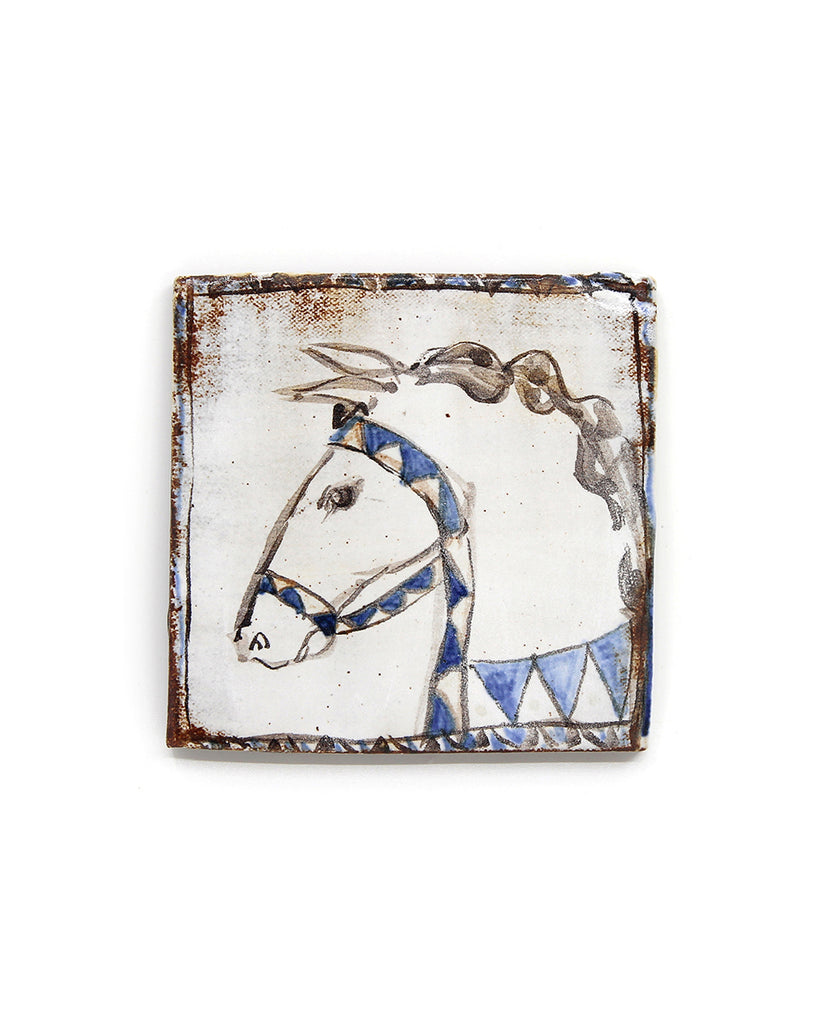 White Horse (Handmade Tile)