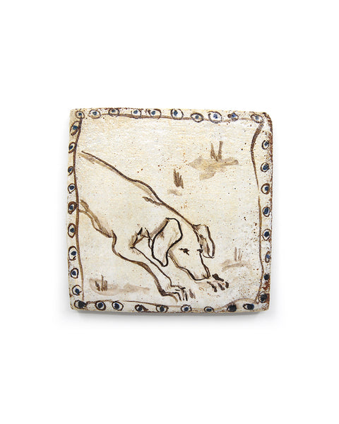 White Scent Hound (Handmade Tile)