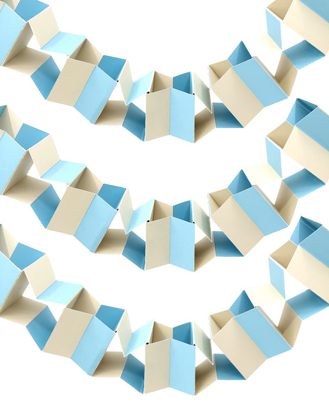 Concertina Paper Chain Kit (Swedish Blue/Stone)