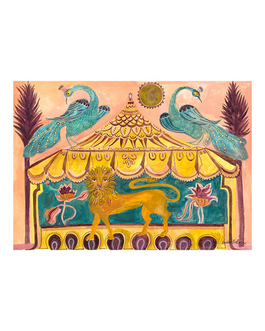 Lion & Peacock Tent (Print)