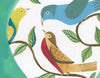 Chattering Birds (Original Painting, Framed)