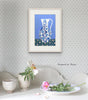 Climbing Flowers (Original Painting, Framed)