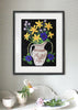 Daffodils, Daisies and Anemone (Original Framed Collage)