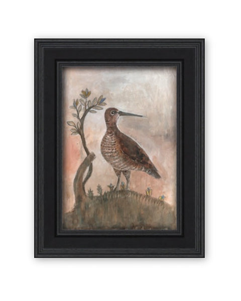 Original Framed Painted Panel - The Woodcock