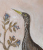 Original Framed Painted Panel - Pair of Birds