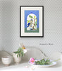 Folk Owl (Original Painting, Framed)