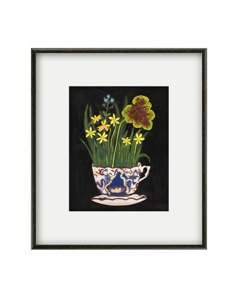 Heuchera and Daffodils (Original Framed Collage)