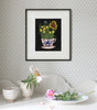 Heuchera and Daffodils (Original Framed Collage)