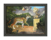 Leopard in the Garden (Original Framed Painting)