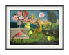 Monkey with Tulips (Original Framed Painting)