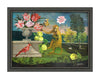 Monkey with Tulips (Original Framed Painting)