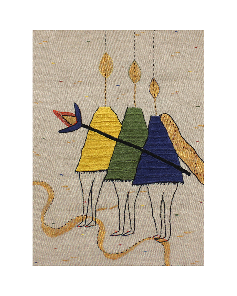 The River of Gold - Original Embroidery (Framed)