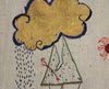 The Rain Cloud - Original Embroidery (Framed)