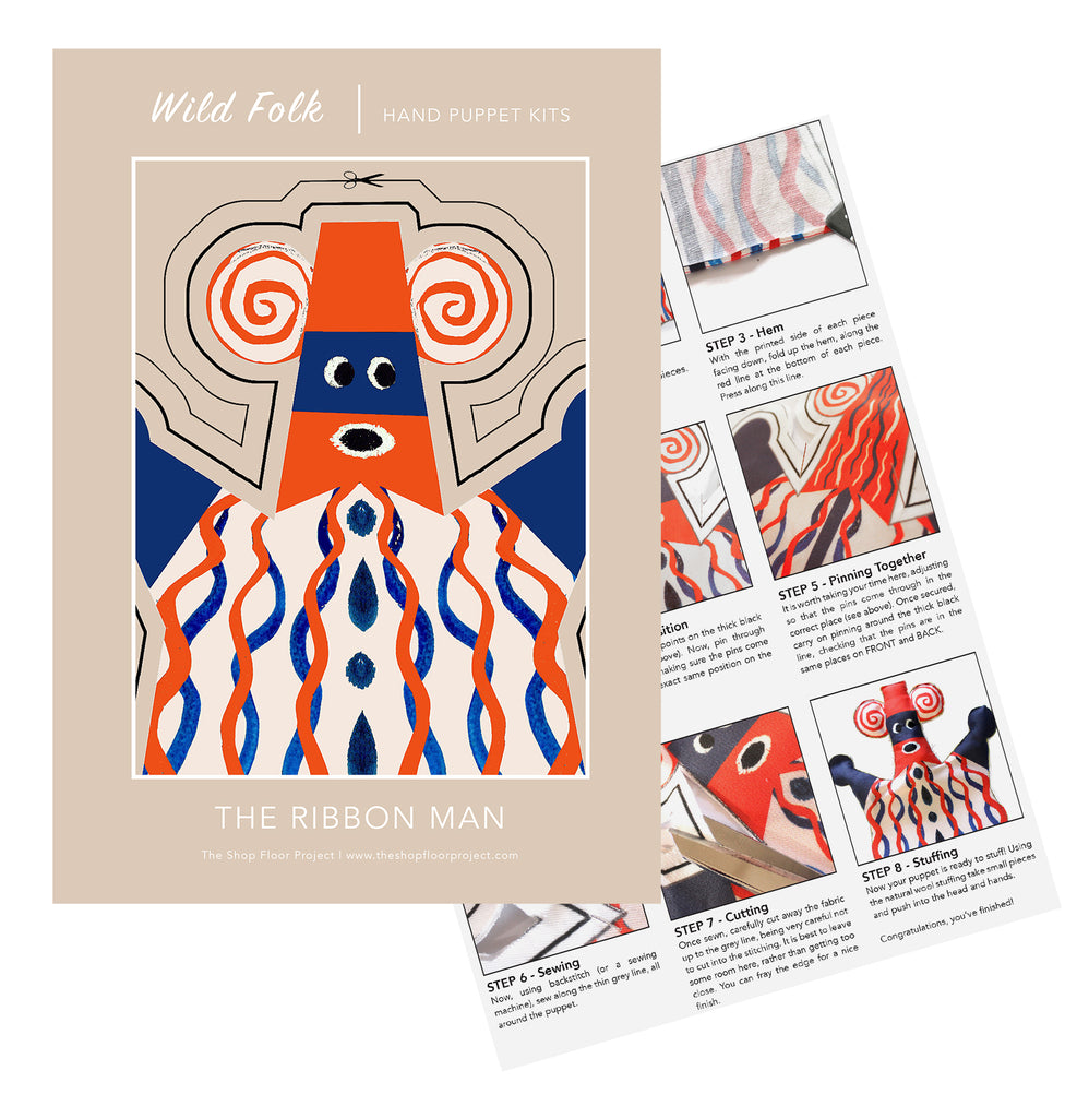 Hand Puppet Kit: RIBBON MAN – THE SHOP FLOOR PROJECT ltd