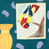 Parrot and Brocade Shoe (Original Framed Oil Painting)