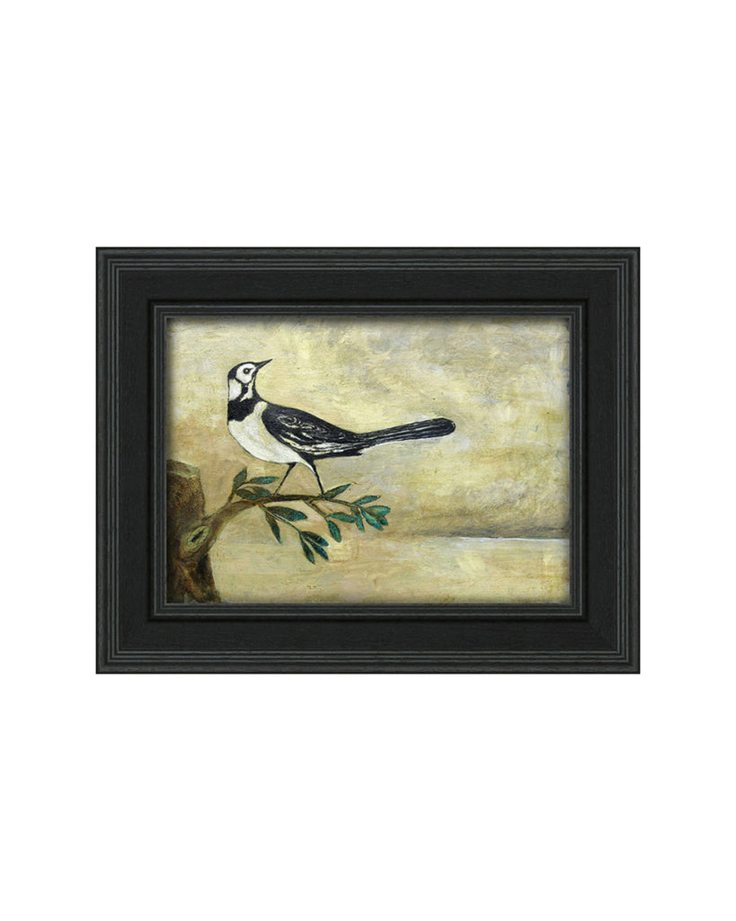 Original Painted Panel - Pied Wagtail