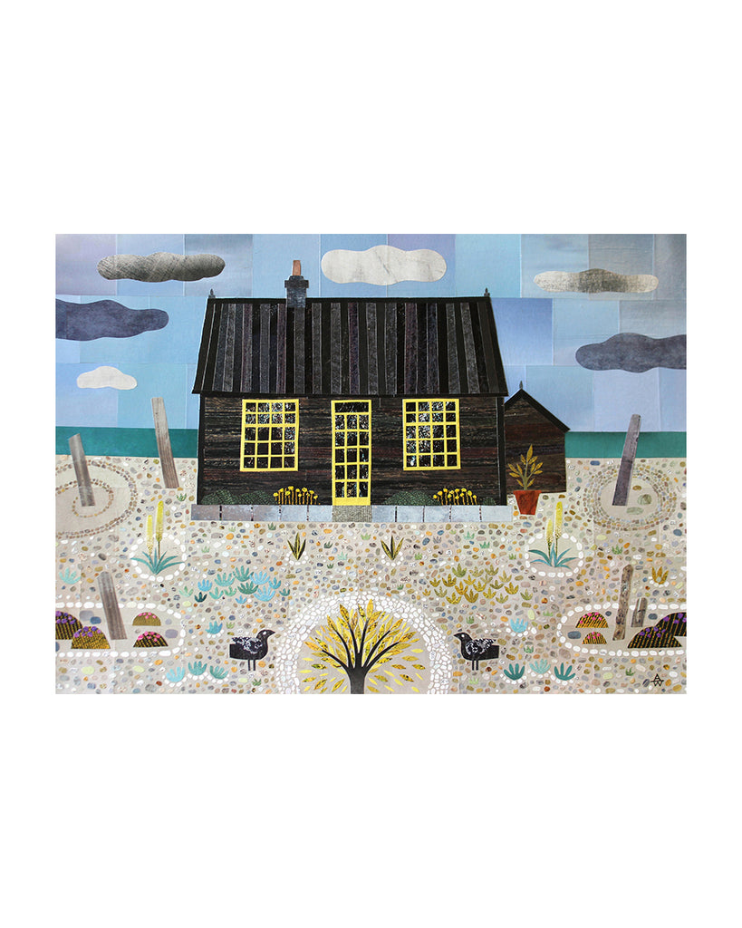 Prospect Cottage, Dungeness (Original Framed Collage)