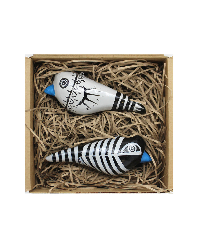 MODERNIST BIRDS | SET OF TWO: STRIPED TAIL + HUMBUG