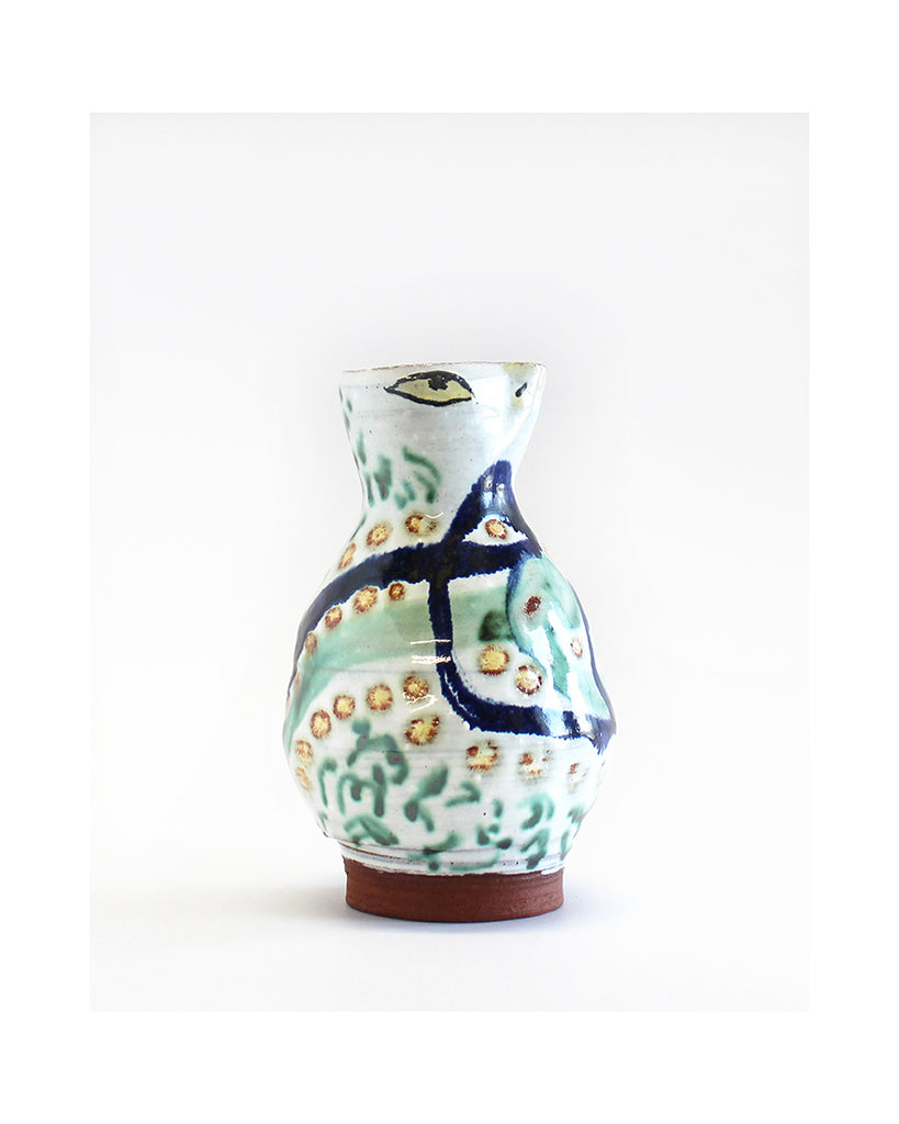 Spots and Swirls Bird Vase