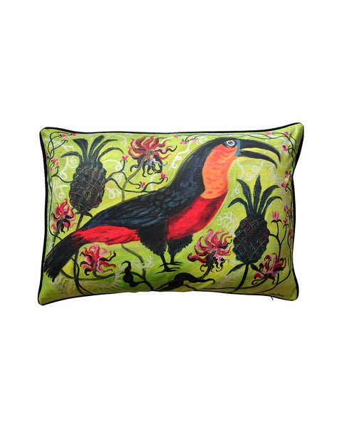 Large Cushion cover: Toucan & PIneapple