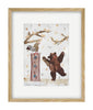 The Bear and the Wren (Original Framed Collage)