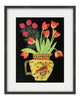 Tulips and Pink Daisies (Original Framed Collage)