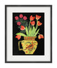 Tulips and Pink Daisies (Original Framed Collage)