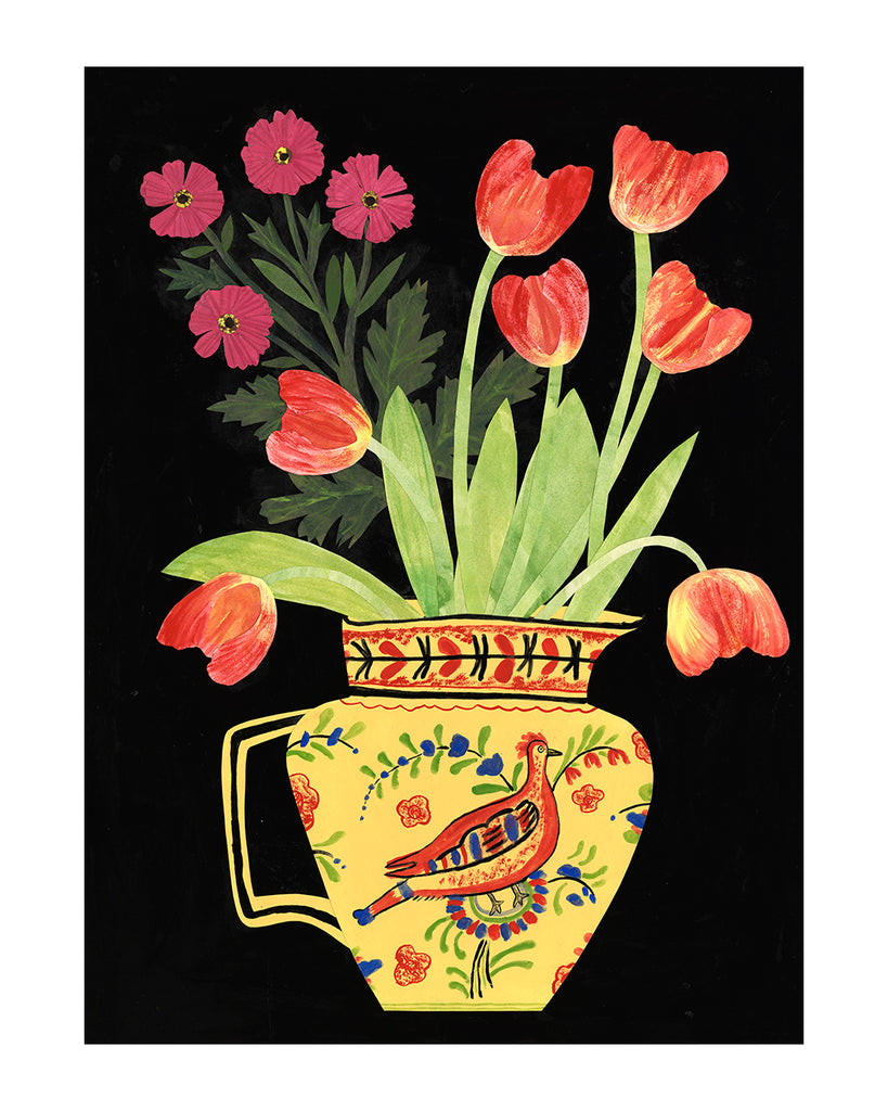 Tulips and Pink Daisies (Limited Edition Print)
