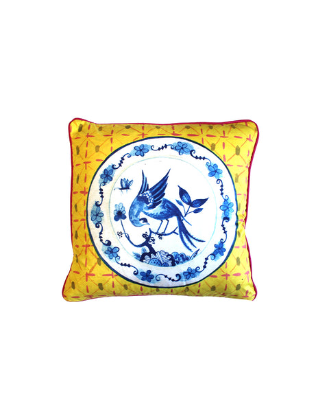 Peacock and Moth Cushion Cover