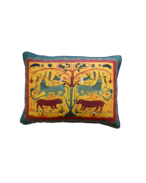 Lions & Wild Boar Cushion Cover
