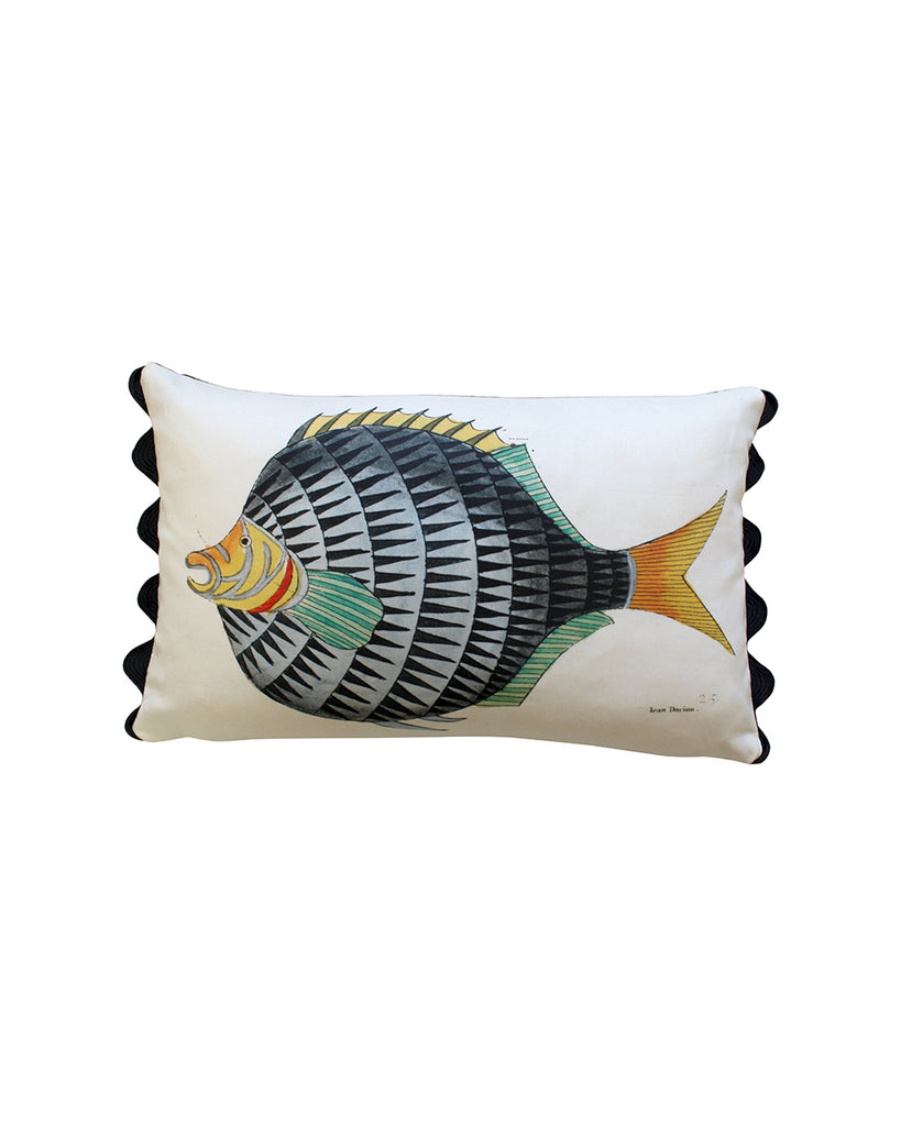 Folk Art Fish No.12 - Cushion Cover