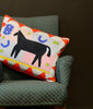 Red Flag Horse Cushion Cover