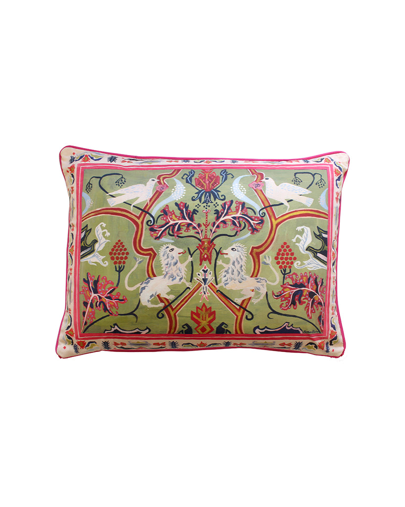 Lions & Birds Cushion Cover