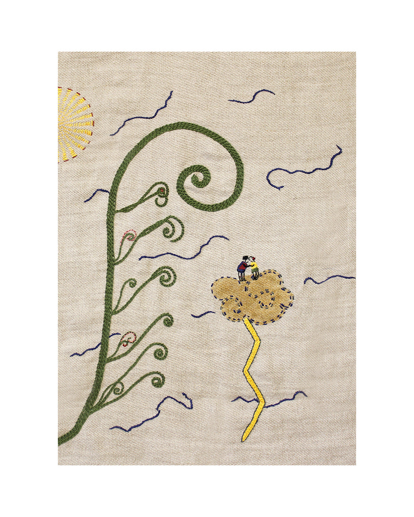 Wild Wind - Original Embroidery (Framed)