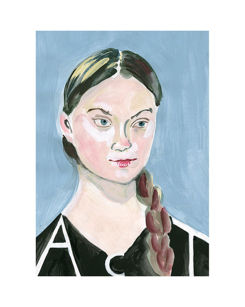 Painted Portrait - Greta Thunberg